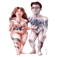 Rainer Ehrt-Adam and Eve-tattoo