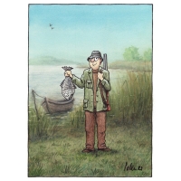 Pol Leurs - Hunter and fish