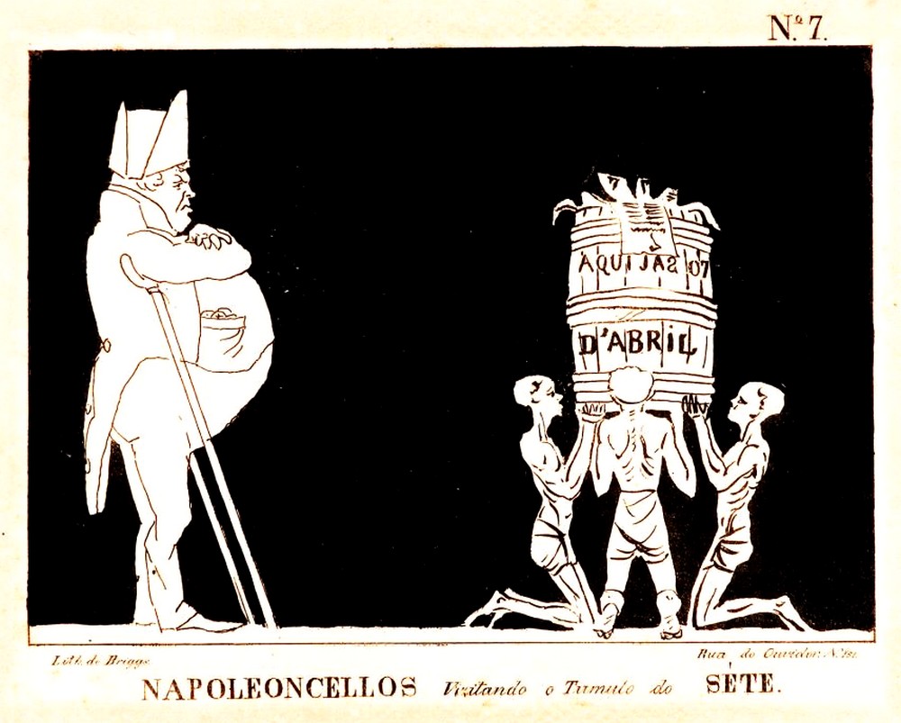 Napoleoncellos Visitando o tumulo do Sete (1839)