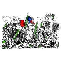 Plantu (FR) - 2015-01-10-Liberte-Delacroix-Le Monde